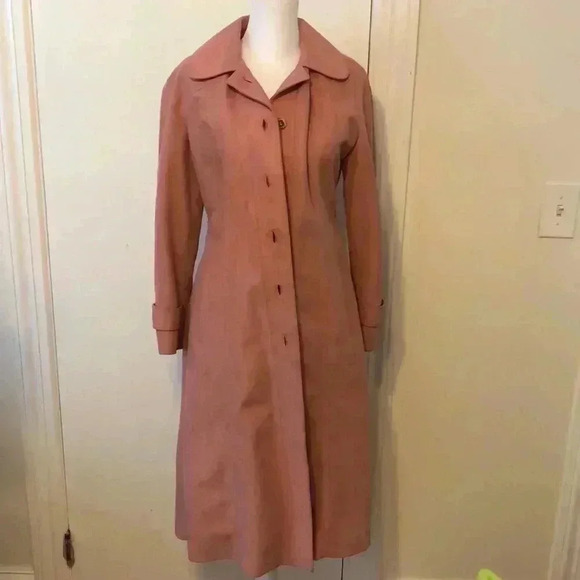 Foxland by Landon vintage long button up coat with tie. - Picture 11 of 11